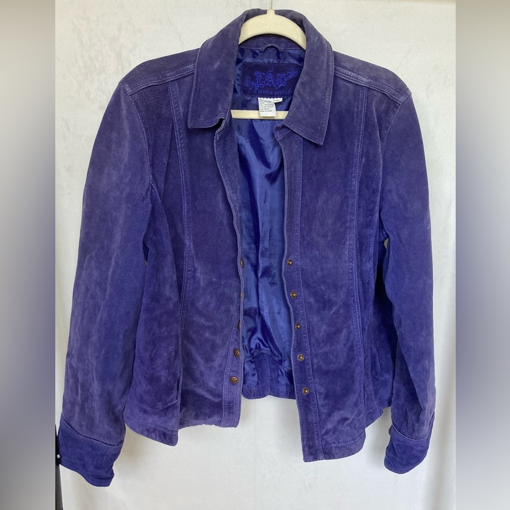 Vintage 2000’s Live a Little Purple Leather Jacket